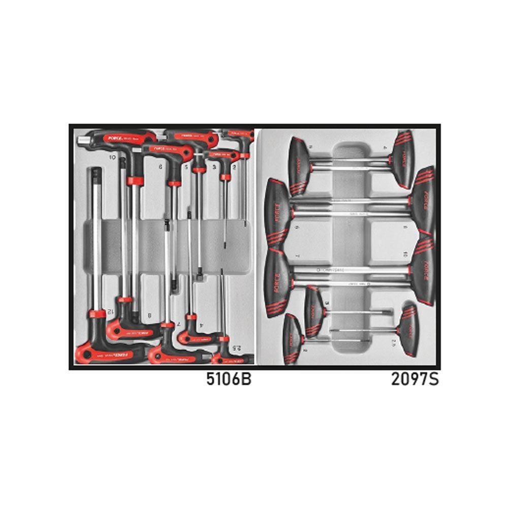 Zwarte Gereedschapswagen 8-lades met 325 delig gereedschap (S&M)