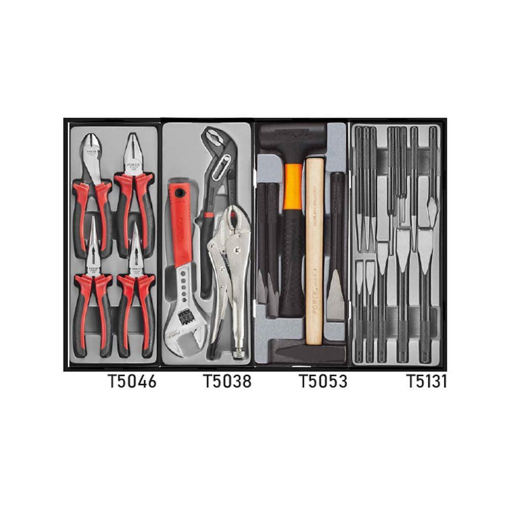 Zwarte Gereedschapswagen 8-lades met 376-delig gereedschap