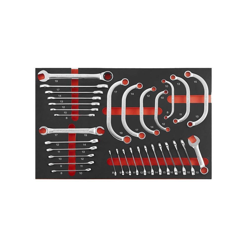 Zwarte Gereedschapswagen 8-lades met 415-delig gereedschap (EVA)