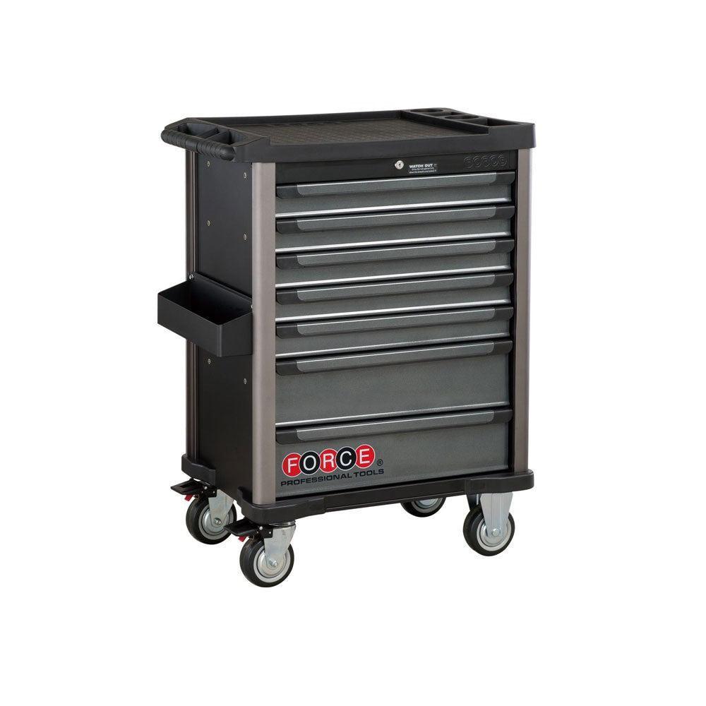 Zwarte Gereedschapswagen met 7 lades