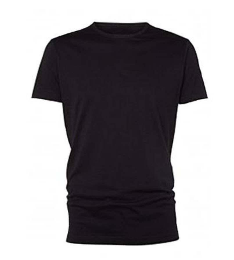 T-shirt R-nek maat XL, zwart, 2-pak