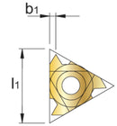 Draadsnijwisselplaat ER, 60°, deelprofiel, uitwendig Artikelgroep 74.150
