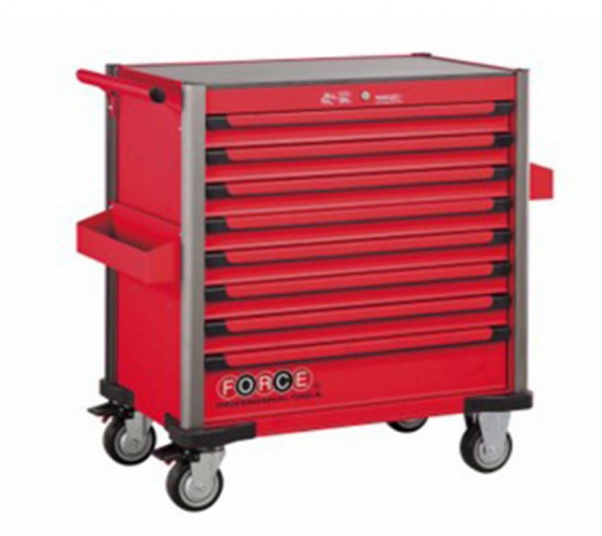 Red 8-drawer jumbo trolley with 437pcs tools