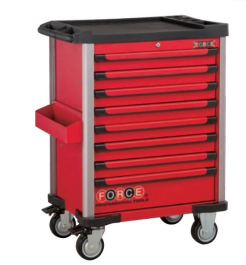 Red 8-drawer trolley with 193pc tools (EVA)