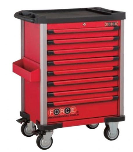 Red 8-drawer trolley with 245pc tools