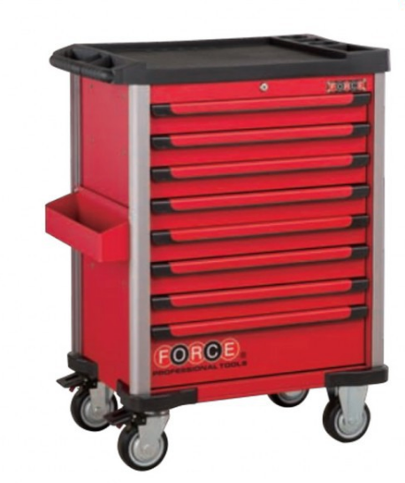 Red 8-drawer trolley with 308pc tools (EVA)