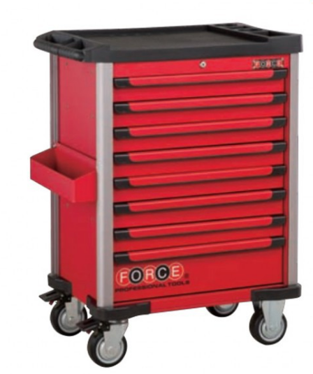 Red 8-drawer trolley with 326pc tools (EVA)