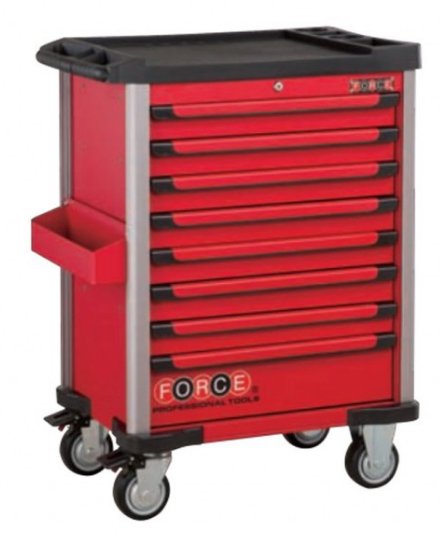 Red 8-drawer trolley with 376pc tools