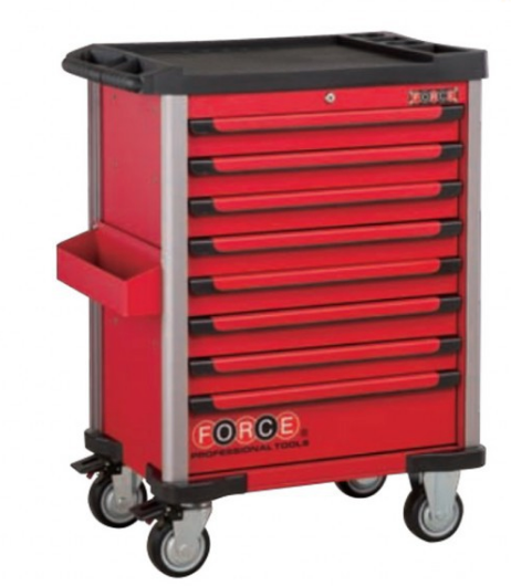 Red 8-drawer trolley with 405pc tools (EVA)