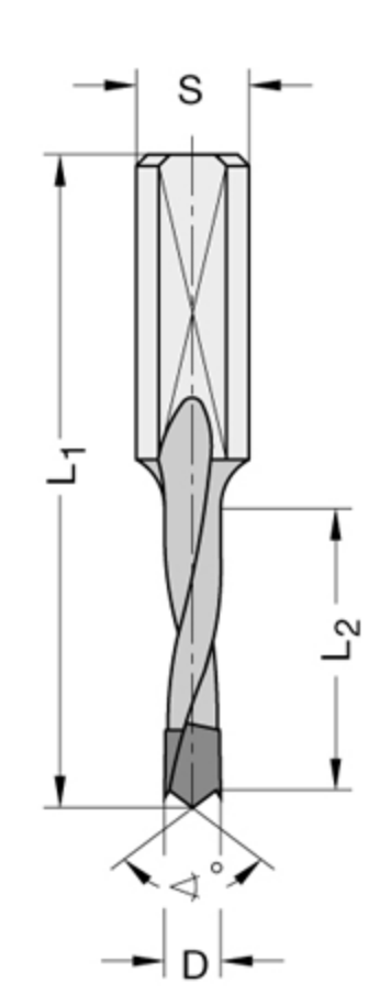 ISODUR Drevelboren	HW	  Schacht 10 mm, met spiraalgeleiding